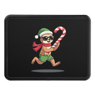 Christmas Sloth Elf Peppermint Candy Cane Shirt Gi Hitch Cover