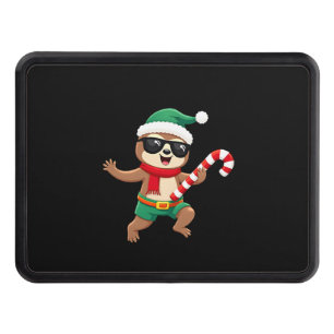 Christmas Sloth Elf Peppermint Candy Cane Shirt Gi Hitch Cover