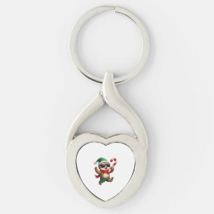 Christmas Sloth Elf Peppermint Candy Cane Shirt Gi Keychain