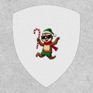 Christmas Sloth Elf Peppermint Candy Cane Shirt Gi Patch