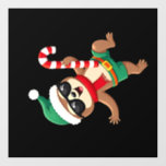 Christmas Sloth Elf Peppermint Candy Cane Shirt Gi Wall Decal