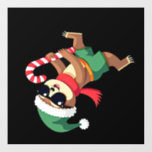 Christmas Sloth Elf Peppermint Candy Cane Shirt Gi Wall Decal