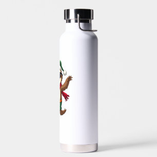 Christmas Sloth Elf Peppermint Candy Cane Shirt Gi Water Bottle