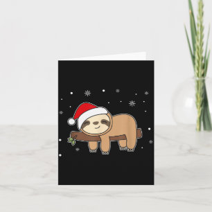 Christmas Sloth For Christmas Sweet Sloths Card