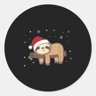 Christmas Sloth For Christmas Sweet Sloths Classic Round Sticker