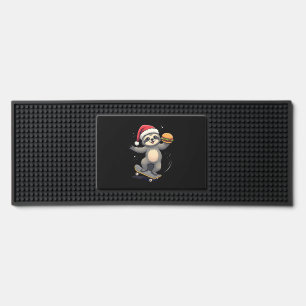 CHRISTMAS SLOTH Funny Christmas Skateboard Sloth ( Bar Mat