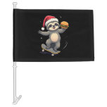 CHRISTMAS SLOTH Funny Christmas Skateboard Sloth ( Car Flag