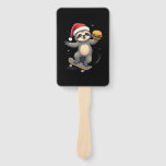 CHRISTMAS SLOTH Funny Christmas Skateboard Sloth ( Hand Fan
