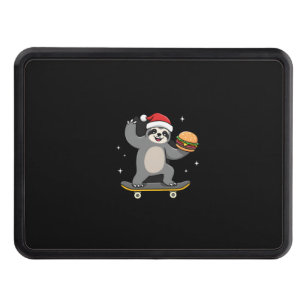 CHRISTMAS SLOTH Funny Christmas Skateboard Sloth ( Hitch Cover