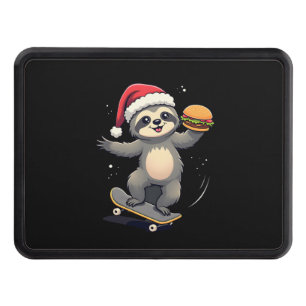 CHRISTMAS SLOTH Funny Christmas Skateboard Sloth ( Hitch Cover