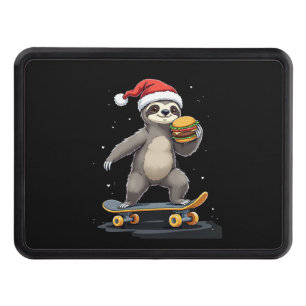 CHRISTMAS SLOTH Funny Christmas Skateboard Sloth Hitch Cover