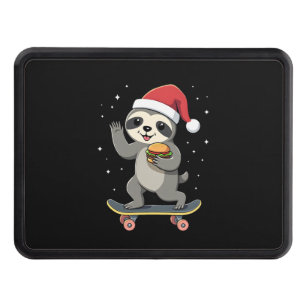 CHRISTMAS SLOTH Funny Christmas Skateboard Sloth ( Hitch Cover
