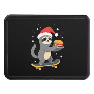 CHRISTMAS SLOTH Funny Christmas Skateboard Sloth ( Hitch Cover