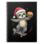 CHRISTMAS SLOTH Funny Christmas Skateboard Sloth ( Notebook