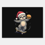CHRISTMAS SLOTH Funny Christmas Skateboard Sloth ( Sign