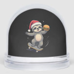 CHRISTMAS SLOTH Funny Christmas Skateboard Sloth ( Snow Globe