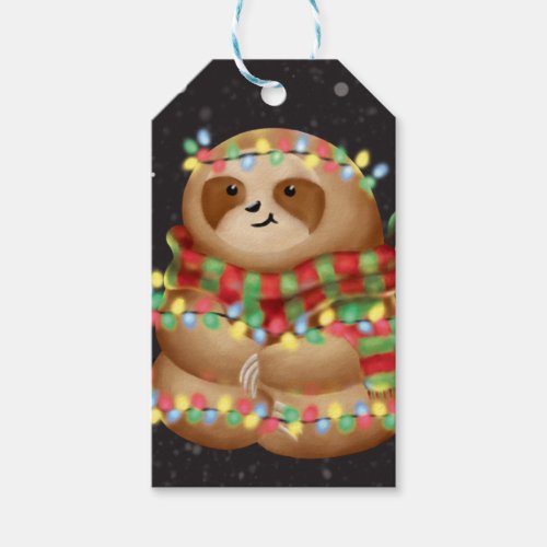 Christmas sloth  gift tags