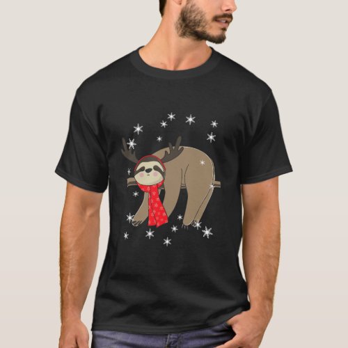 Christmas Sloth Long Sleeve Shirts For Women Sloth