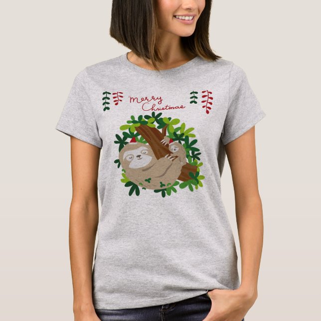 Christmas Sloth Shirt | Merry Slothmas |  (Front)