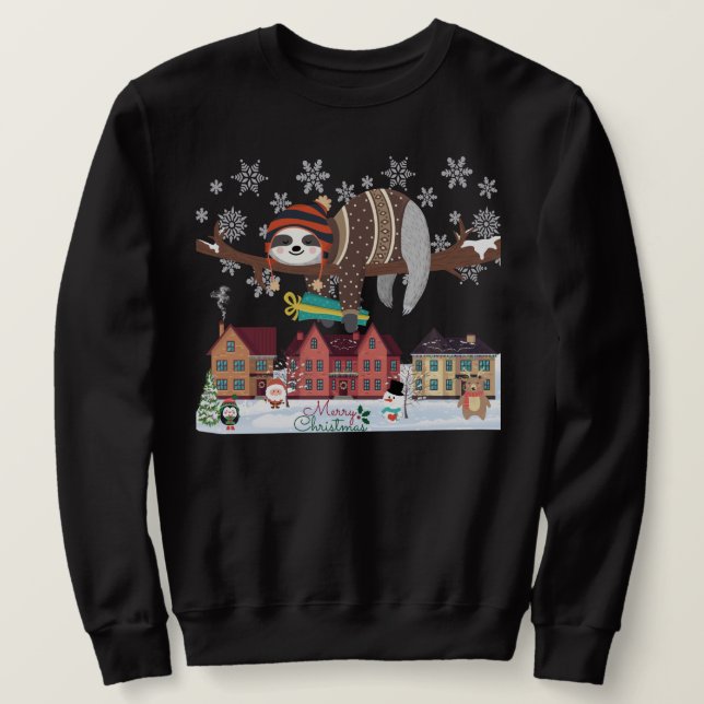 Christmas Sloth Sweatshirt (Design Front)