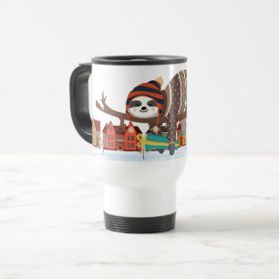 Christmas Sloth Travel Mug