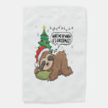 Christmas Sloth Wake Me Up Holiday Nap Garden Flag