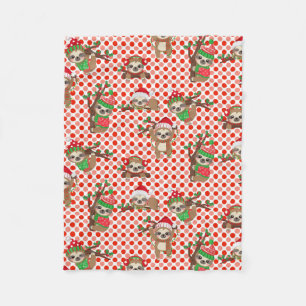 Christmas sloths blanket