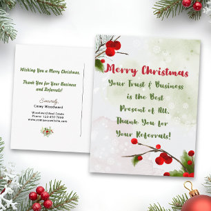Christmas Small Business Promotional Marketing Holiday Postcard