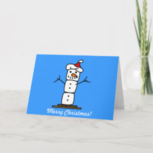 Christmas Smores Snowman Holiday Card