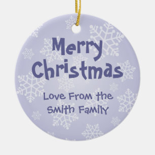 Christmas Snake (add your own message) Ceramic Ornament