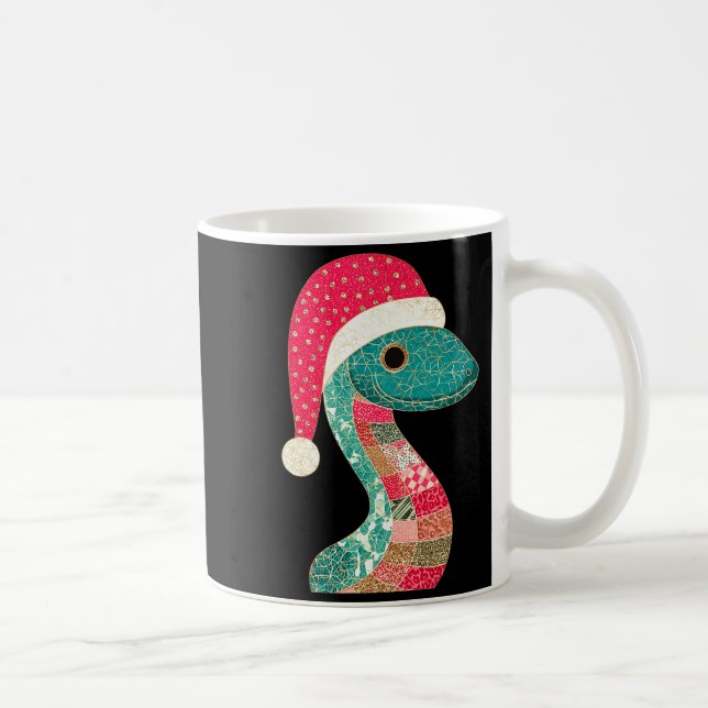 Christmas Snake Santa Hat Holiday Fun Premium Tri- Coffee Mug (Right)