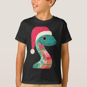 Christmas Snake Santa Hat Holiday Fun Premium Tri- T-Shirt