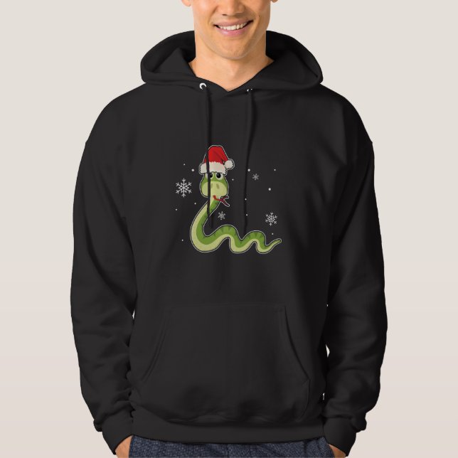 Christmas Snake | Snakes Reptile Gifts Hoodie (Front)