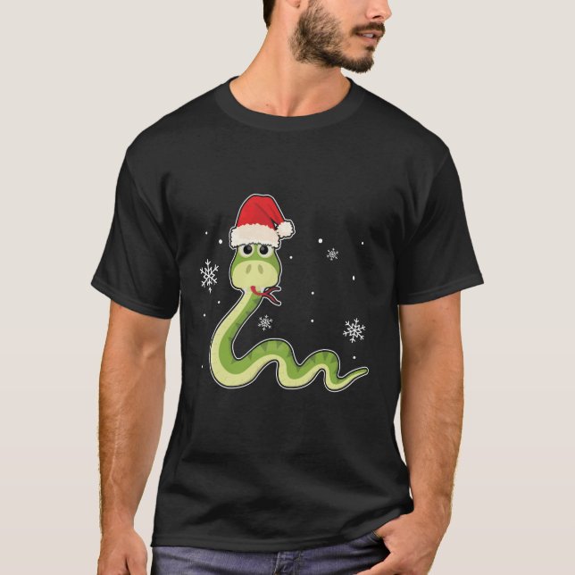 Christmas Snake | Snakes Reptile Gifts T-Shirt (Front)