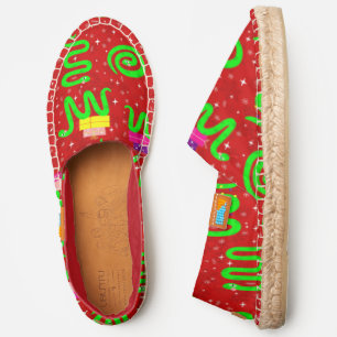 christmas snakes xmas lights snowflakes red espadrilles