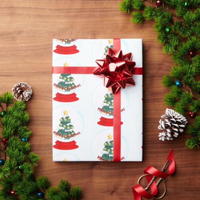 Christmas Snow Ball Wrapping Paper (Holiday Gift)