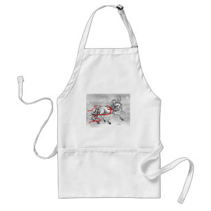 Christmas Snow Bells Adult Apron