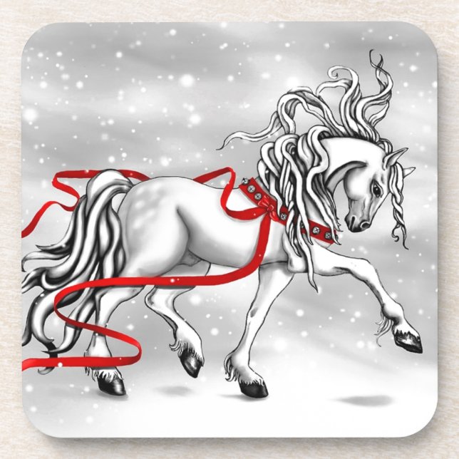 Christmas Snow Bells Drink Coaster (Front)