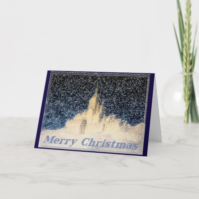 Christmas Snow Castle Greeting card (Front)