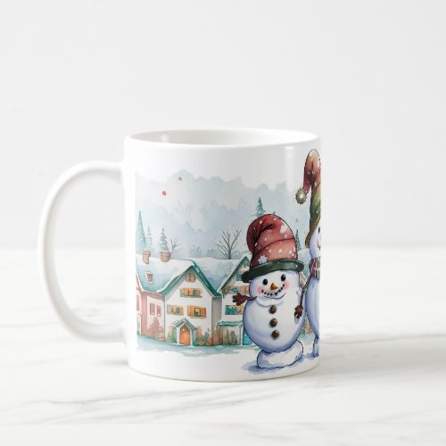 Christmas snow coffee mug