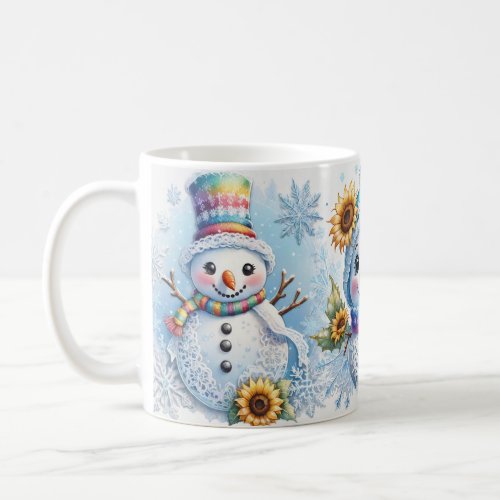 Christmas snow coffee mug