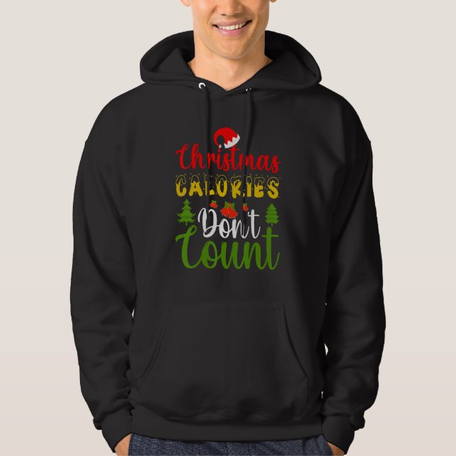 Christmas Snow Cookies Mistletoe  Snowman Present Hoodie (Front)