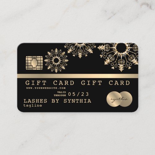 Christmas Snow Credit Card Gift Card Certificate