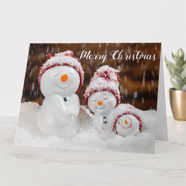 Christmas Snow Family Card (Small Plant)