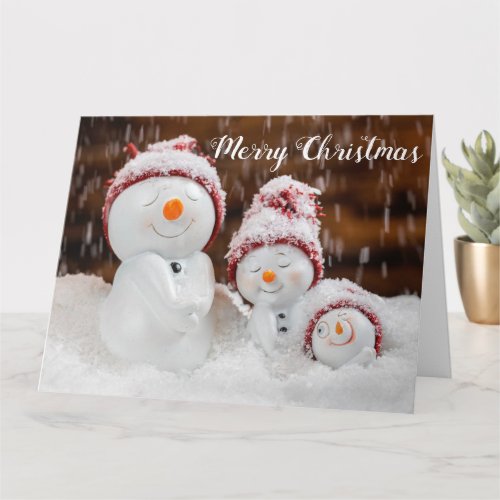 Christmas Snow Family Card