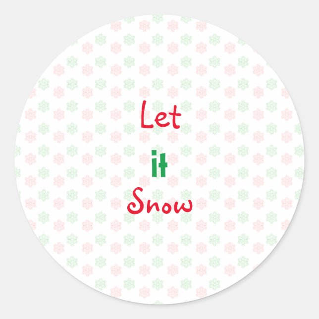 Christmas snow flake stickers (Front)
