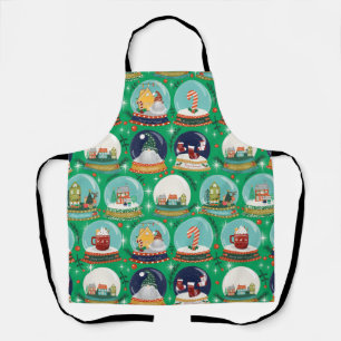 Christmas snow-globe//Gnome//Gingerbread House// Apron
