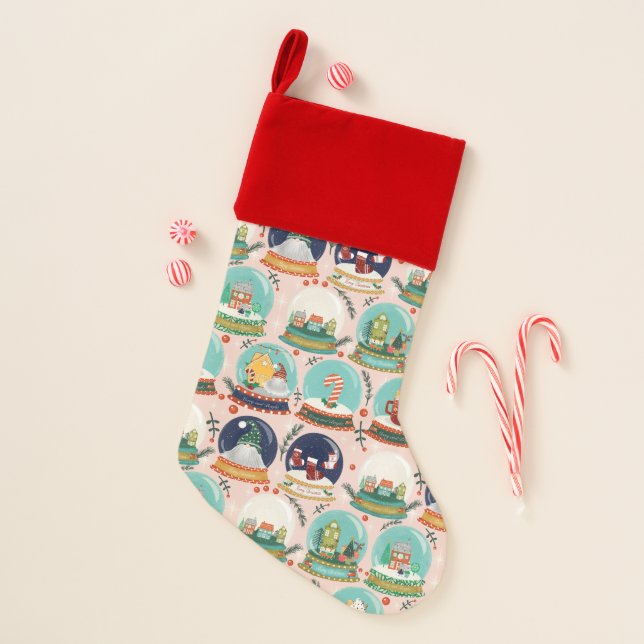 Christmas snow-globe//Gnome//Gingerbread House// Christmas Stocking (Front)