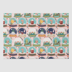 Christmas snow-globe//Gnome//Gingerbread House// Tissue Paper