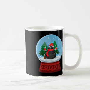 Christmas Snow Globe Ice Hockey Snowman  Coffee Mug